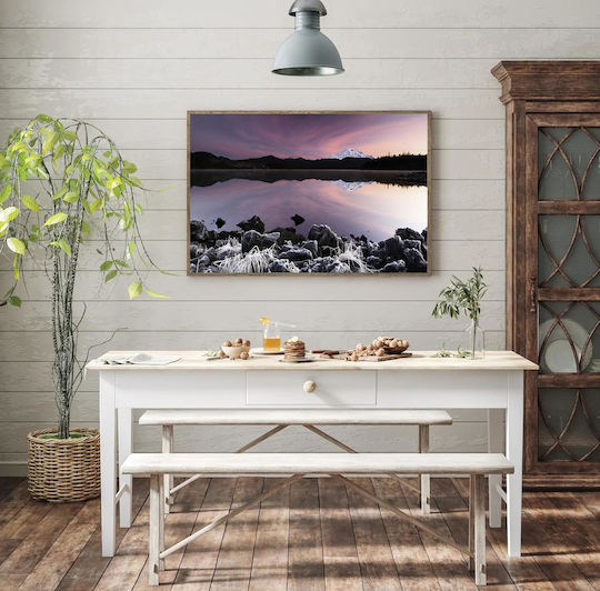 Painting Serene Mountain Reflection At Dusk 120x80