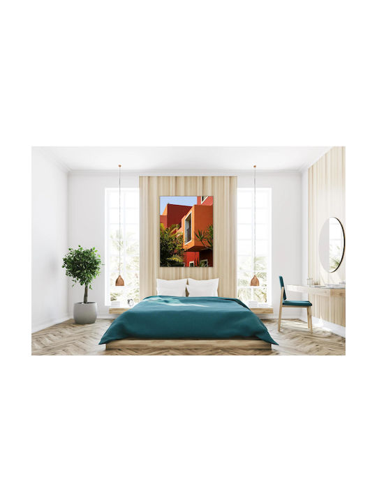 Panou Colorat Modern Clădire Verde 70x100