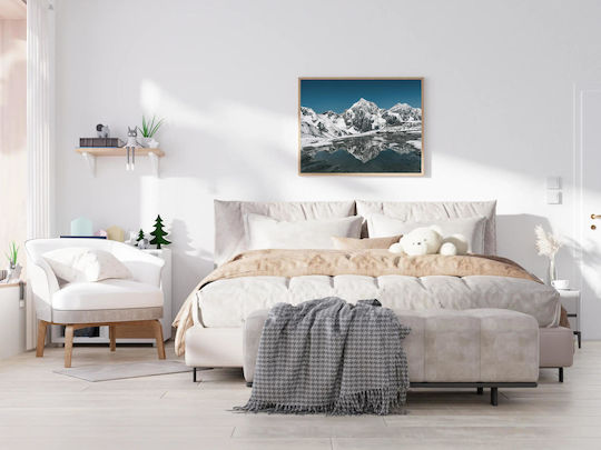 Snow Covered Mountain Reflection Χιονισμένο Βουνό Αντανάκλαση 1