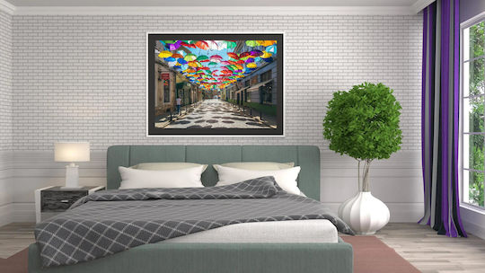 Colorful Umbrellas Over Street Πολύχρωμες Ομπρέλες Πάνω Από Την Οδό