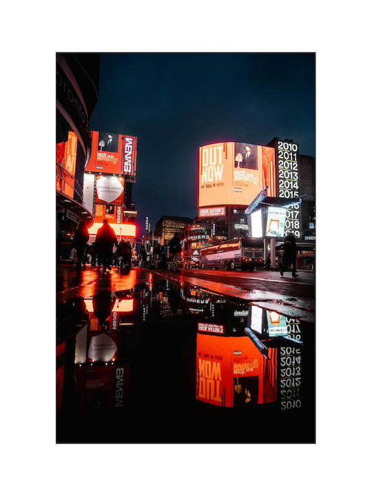 Πίνακας City Neon Reflections Πόλη Neon Reflections 70x100