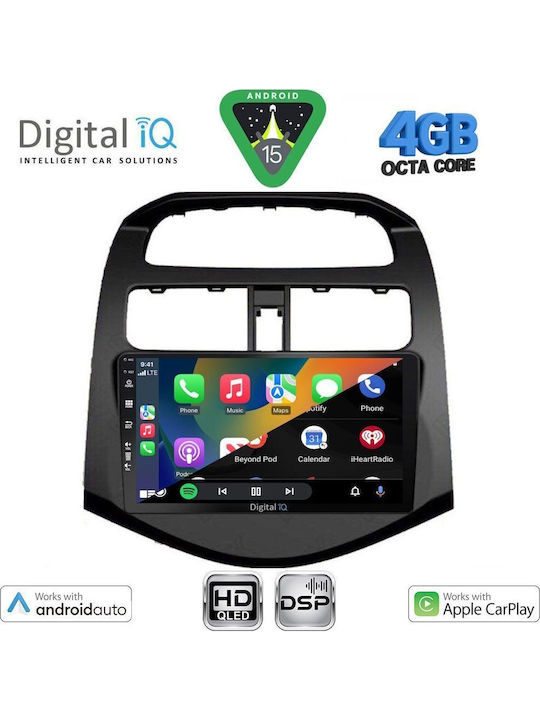 Digital IQ Auto-Audiosystem für Chevrolet Spark 2009-2015 Bluetooth USB Eingebautes Wi-Fi GPS Apple CarPlay Android Auto mit 9 Zoll Touchscreen