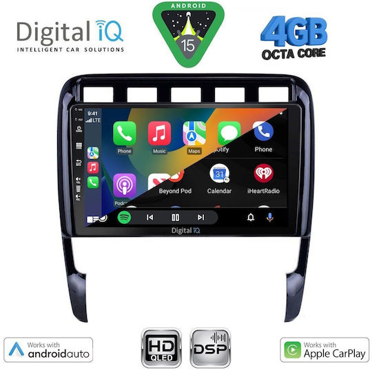 Digital IQ Ηχοσύστημα Αυτοκινήτου για Porsche Cayenne 2002-2011 (Bluetooth/USB/WiFi/GPS/Apple-Carplay/Android-Auto) με Οθόνη Αφής 9"