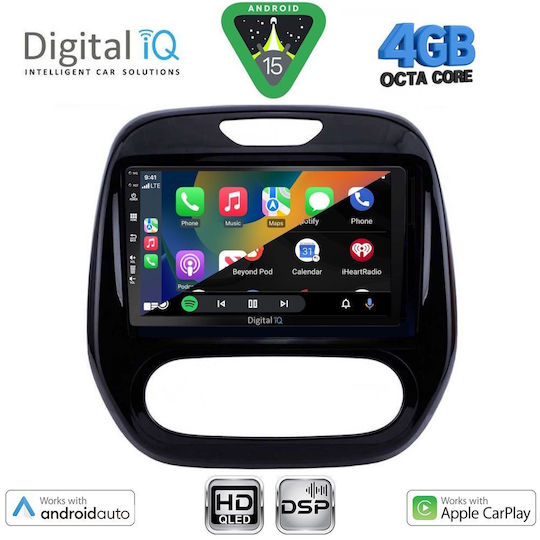 Digital IQ Ηχοσύστημα Αυτοκινήτου για Renault Captur 2013-2019 (Bluetooth/USB/WiFi/GPS/Apple-Carplay/Android-Auto) με Οθόνη Αφής 9"