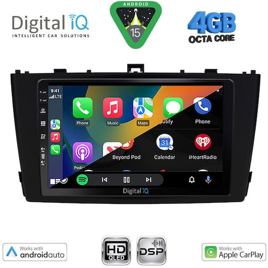 Digital IQ Ηχοσύστημα Αυτοκινήτου για Toyota Avensis 2009-2015 (Bluetooth/USB/WiFi/GPS/Apple-Carplay/Android-Auto) με Οθόνη Αφής 9"