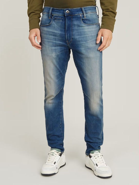 D-Staq 3D Men's Elastic Jeans Pants with Slim Fit Blue