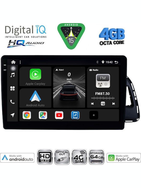 Digital IQ Car Audio System for Audi Q3 2012-2018 Bluetooth USB WiFi GPS Apple CarPlay Android Auto with 9" Touch Screen