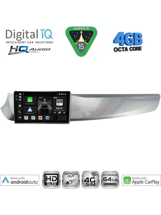Digital IQ Auto-Audiosystem für Alfa Romeo Spider / Brera 2004-2012 mit Touchscreen 9" Bluetooth USB WiFi GPS Apple CarPlay Android Auto
