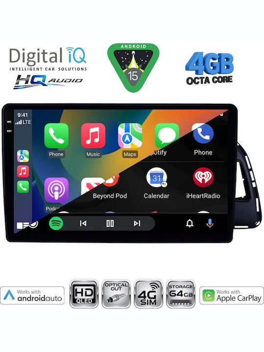 Digital IQ Car Audio System for Audi Q5 2010-2018 Bluetooth USB WiFi GPS Apple CarPlay Android Auto with 10" Touch Screen