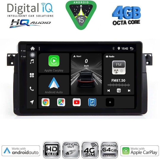 Digital IQ Ηχοσύστημα Αυτοκινήτου για BMW Σειρά 1 2004-2013 με Clima (Bluetooth/USB/WiFi/GPS/Apple-Carplay/Android-Auto) με Οθόνη Αφής 9"