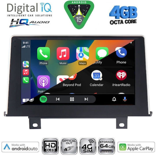 Digital IQ Ηχοσύστημα Αυτοκινήτου για BMW Σειρά 1 2011-2016 (Bluetooth/USB/WiFi/GPS/Apple-Carplay/Android-Auto) με Οθόνη Αφής 9"
