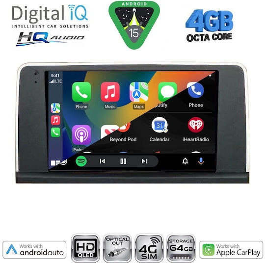 Digital IQ Car Audio System for BMW Series 3 2012-2018 Bluetooth USB WiFi GPS Apple CarPlay Android Auto with 9" Touch Screen