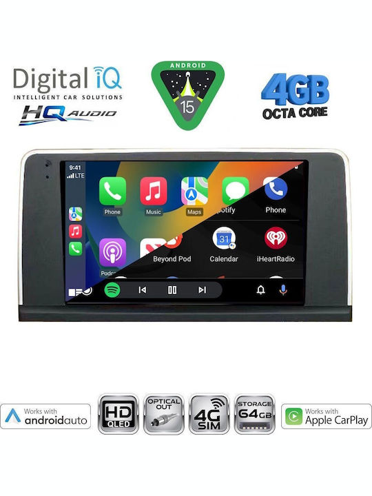 Digital IQ Car Audio System for BMW X5 (E70) / X6 (E71) 2009-2013 (Bluetooth/USB/WiFi/GPS/Apple CarPlay/Android Auto) with 9" Touch Screen