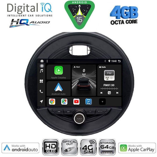 Digital IQ Ηχοσύστημα Αυτοκινήτου για Mini Cooper 2000-2006 (Bluetooth/USB/WiFi/GPS/Apple-Carplay/Android-Auto) με Οθόνη Αφής 9"