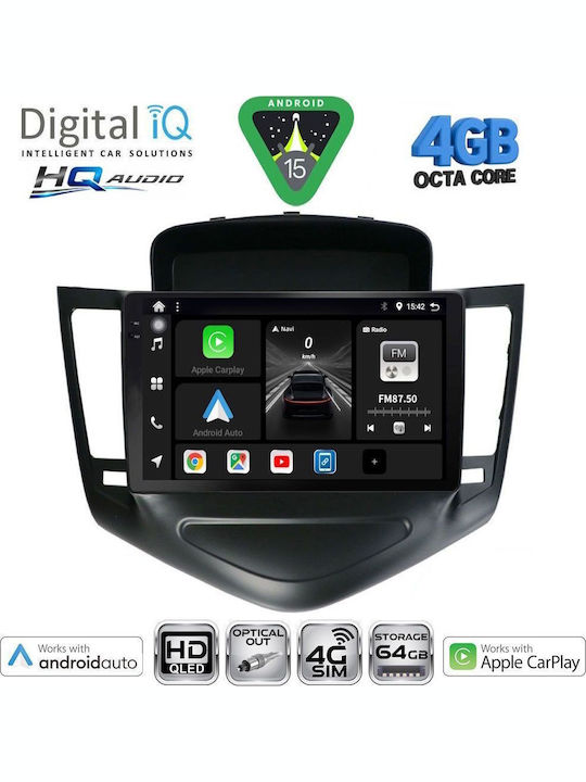 Digital IQ Car Audio System for Chevrolet Aveo 2014-2017 (Bluetooth/USB/WiFi/GPS/Apple CarPlay/Android Auto) with 9" Touch Screen