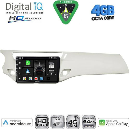 Digital IQ Ηχοσύστημα Αυτοκινήτου για Citroen C3 / DS3 2009-2016 (Bluetooth/USB/WiFi/GPS/Apple-Carplay/Android-Auto) με Οθόνη Αφής 9"