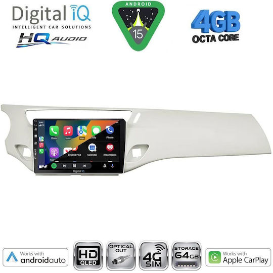 Digital IQ Ηχοσύστημα Αυτοκινήτου για Citroen C3 / DS3 2009-2016 (Bluetooth/USB/WiFi/GPS/Apple-Carplay/Android-Auto) με Οθόνη Αφής 9"