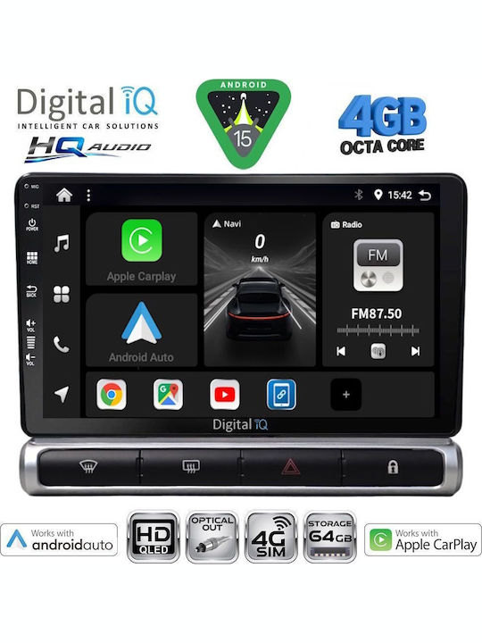 Digital IQ Car Audio System for Citroen C3 / DS3 2009-2016 Bluetooth USB WiFi GPS Apple CarPlay Android Auto with 9" Touch Screen