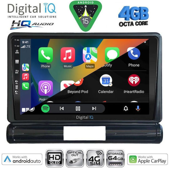 Digital IQ Car Audio System for Citroen C3 / DS3 2016 with Touch Screen 9" Digital IQ BXK 19093M_CPAA Bluetooth USB Wi-Fi GPS Apple CarPlay Android Auto