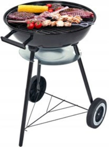 Master Grill & Party Rostfreier Stahl Tragbar Holzkohlegrill mit Deckel 42cmx42cm