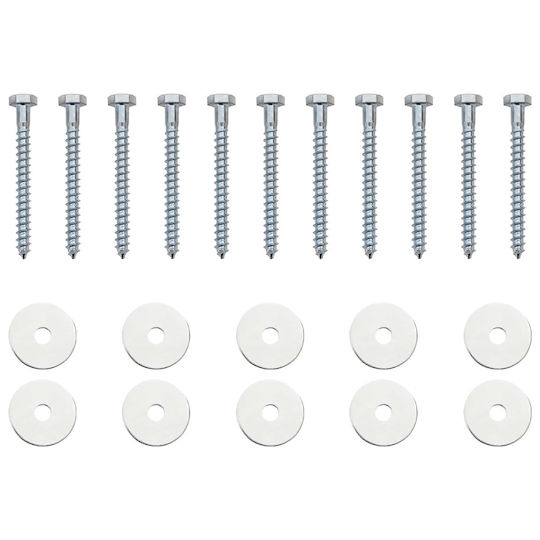 vidaXL Post Support for Garden Fence Made of Metal 10x10x30cm 10 Pieces Silver