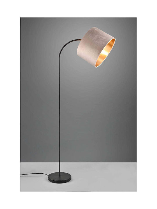Trio Lighting Подова Лампа В156xД63см. с Цокъл за Крушка E27 Черен