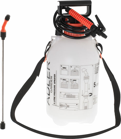 Adler Pressure Sprayer with 5lt Capacity 2.5bar in White Colour