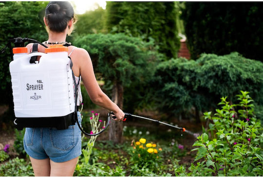Adler Pulverizator cu Rucsac cu Capacitate de 16l 3bar în Culoare Gri