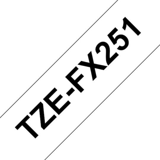 Brother Label Maker Tape 8m x 24mm in Black Colour Compatible with Brother TZe/TZ