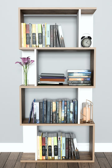 Bücherregal Weiß 72x22x147cm