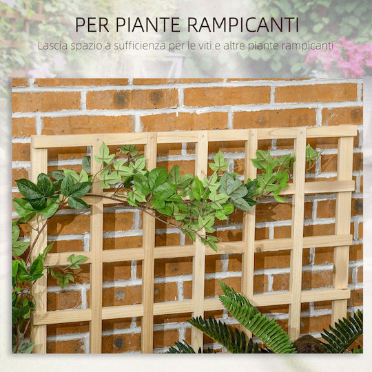 Outsunny Wooden Planter Box with Lattice Elm 95x95x110cm
