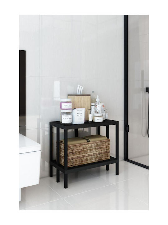 Βιβλιοθήκη Μαύρο 55x30x53.5εκ.