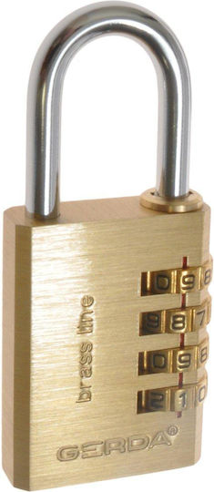 Gerda Padlock Brass Combination 40mm 1pcs