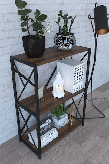Библиотека Кафява 78x36x70 см