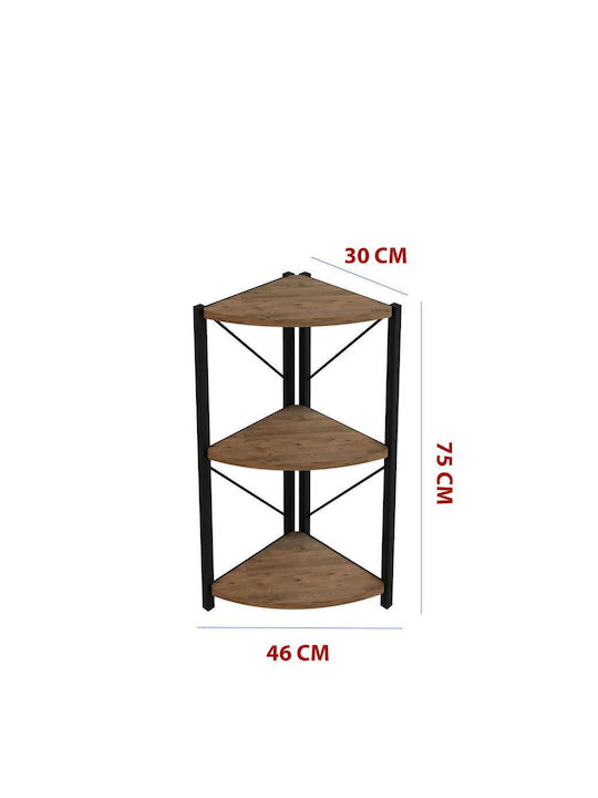 Corner Brown Bookcase 46x30x75cm