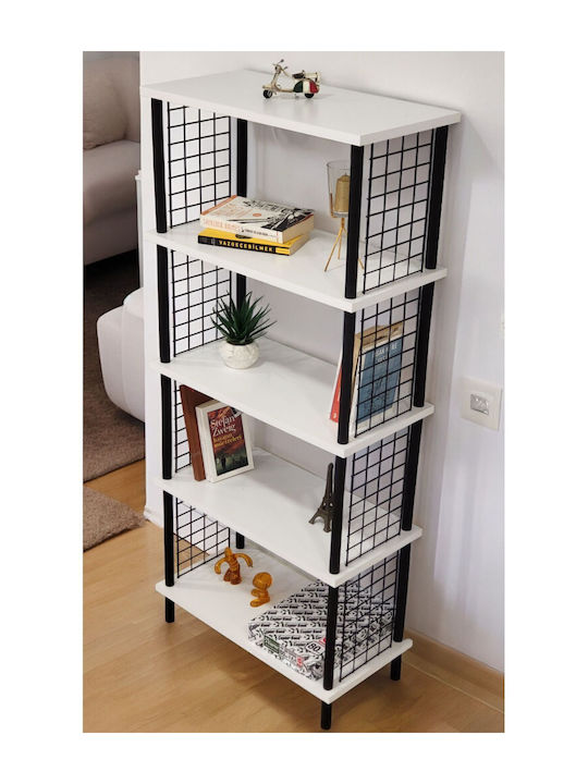 Βιβλιοθήκη Μπεζ 60x30x136εκ.