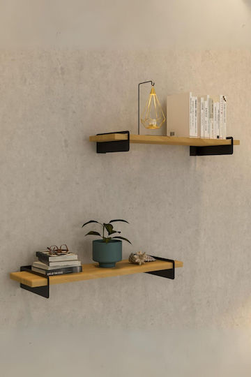 Wandregale Weiß (2 Stück) 60x16x16cm