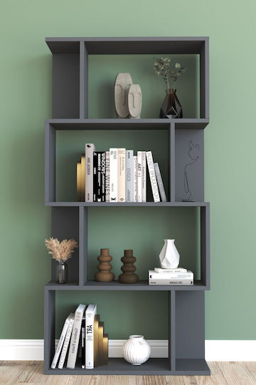 Bücherregal Grau 147x22x72cm