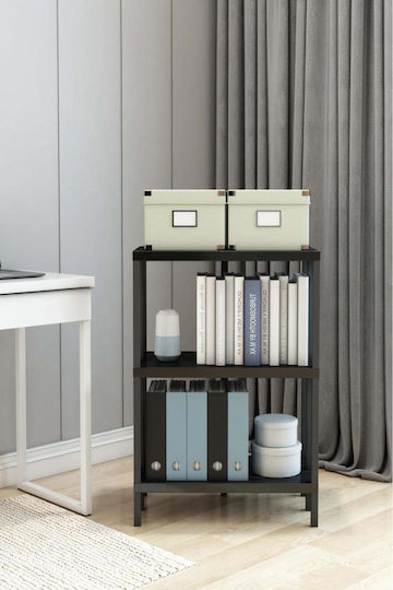 Bücherregal Schwarz 55x30x88,5cm