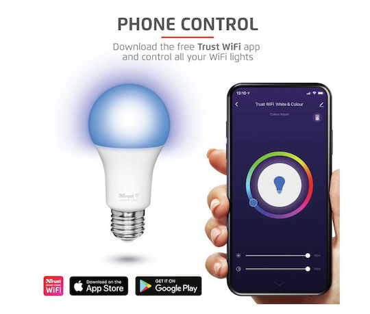 Trust Smart Bulb LED 9W for Socket E27 RGB 806lm