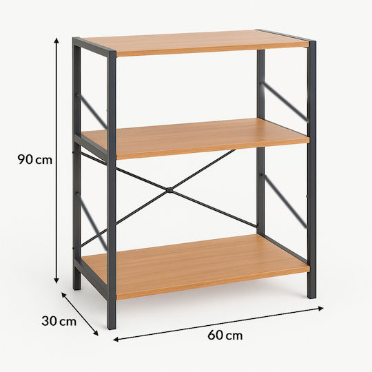 Библиотека Кафява 90x30x90см STE-016255-P16255