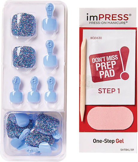 Artificial Toenails Dancing Shoes Press-on Pedicure Kiss 1 Set
