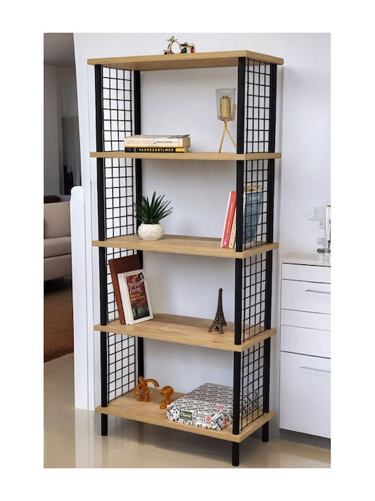 Beige Bookcase 60x30x136cm