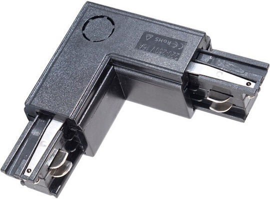 Eurolamp Track Connector for Lighting Fixtures Black 145-59144