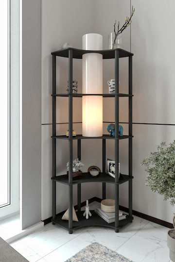 Γωνιακή Βιβλιοθήκη Γκρι 68x24x155εκ. STE-016304-P16304 Γωνιακή Βιβλιοθήκη Γκρι 68x24x155εκ. STE-016304-P16304