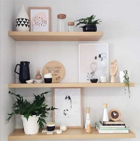 Brown Wall Shelves 3 Pieces 50x14x14cm