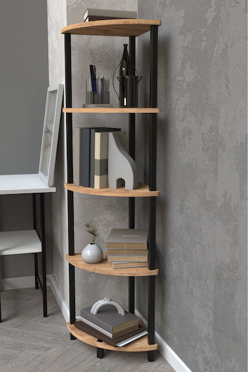 Γωνιακή Βιβλιοθήκη Λευκό 35x35x145εκ.