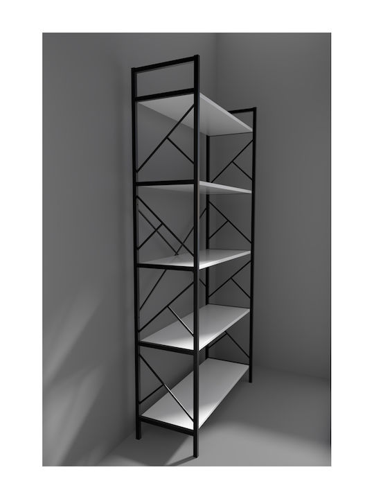 Bücherregal Weiß 90x30x180cm