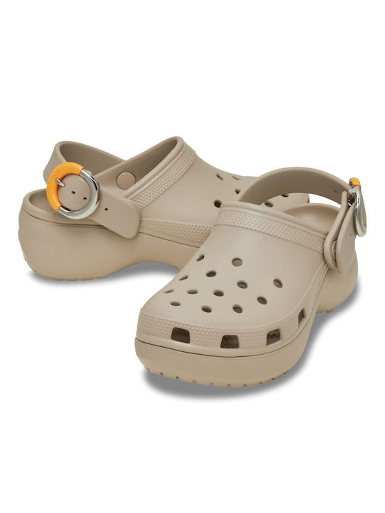 Crocs Classic Platform Women’s Clogs Beige