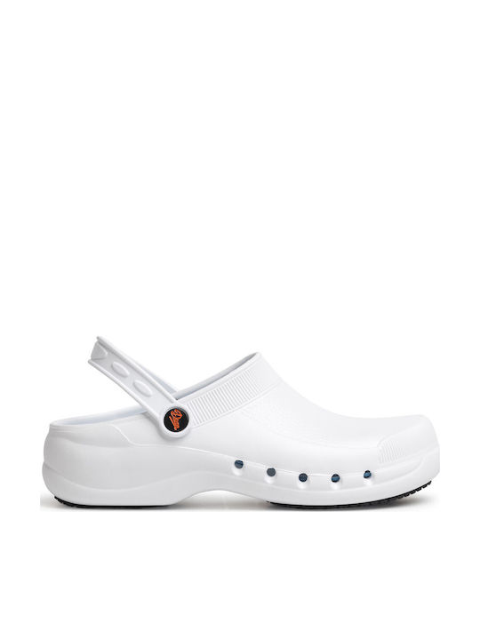 Dian Clogs White & Red